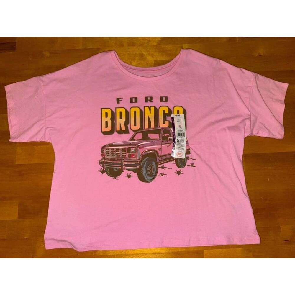 Girls Wonder Nation Pink Bronco Crop Top Size XXL 18